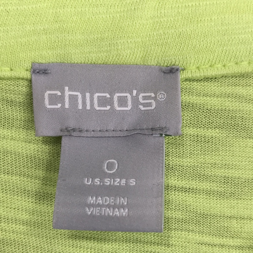 Chico's Neon Orange & Lime Sleeveless Asymmetrical Tunics - Picture 3 of 11